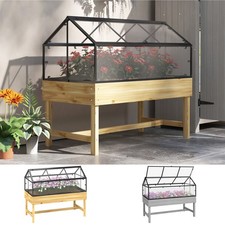 Raised Garden Bed with Cold Frame Greenhouse