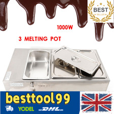 Commercial Electric Chocolate Warmer Boiler Tempering Machine 3 Melting Pot