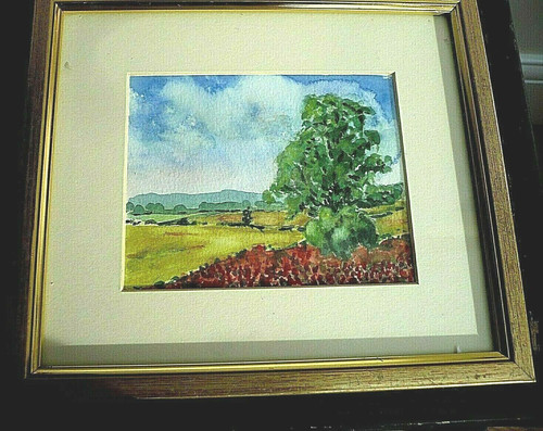 Watercolour poppy field 4 - "poppy,