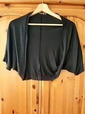 George Bolero Shrug 1/2 Sleeve In Black Size S