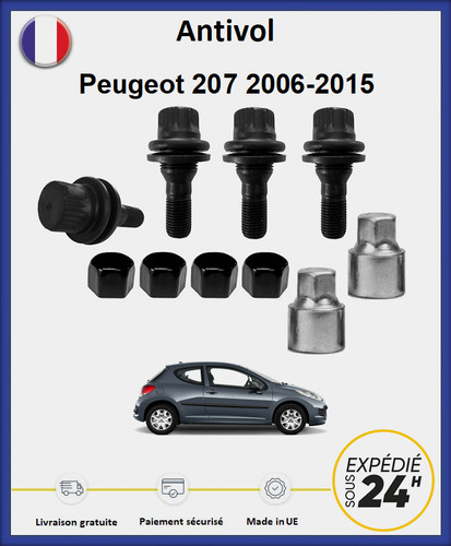 Farad black locking - wheel, nuts