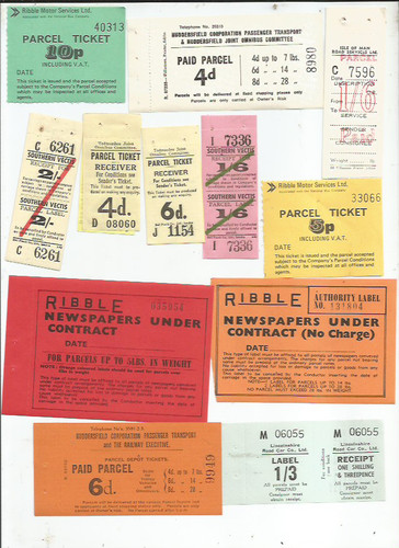 Bus parcel tickets selection - parcel,