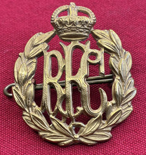 Royal Flying Corps (RFC) British Military Cap Badge - KC -Brass with copper lugs