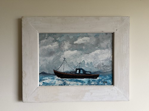 Naive boat painting - naive,