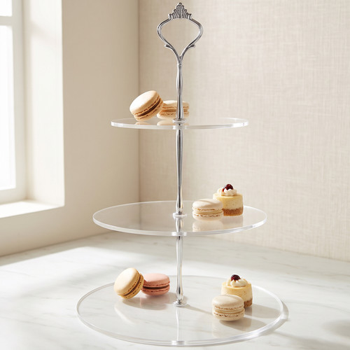 Tier round acrylic cake - 3-tier,