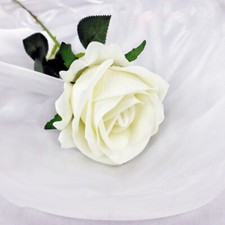 1pc Artificial Single Rose Bud with Stem Silk Flowers Fake Bouquet Wedding Party