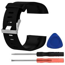 Black Silicone Watch Band Strap Bracelet Wristband Tool Kit For Fitbit Surge