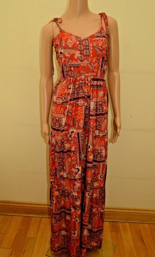 New lipsy orange paisley maxi - orange,