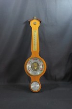 Vintage Fischer Weather Station Banjo Barometer, Thermometer & Hygrometer