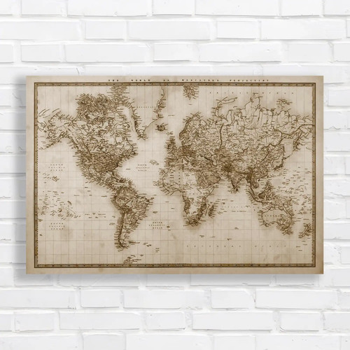 Map the world circa - world, 1860