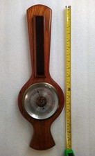 Vintage OC & Anchor Weathermaster Barometer Thermometer Wood & Brass
