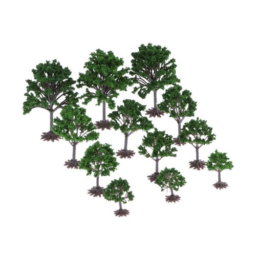 12pcs 10cm model - 4-10cm, trees