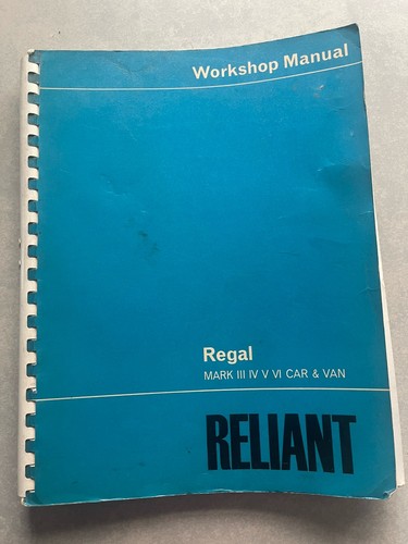 Reliant regal workshop - reliant,