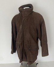 Vintage Timberland Leather Jacket Brown Waterproof Cowhide Size Large Men’s