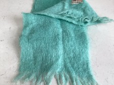 Glen Cree 100% Mohair Green Scarf Made In Scotland 56” L x 10” W