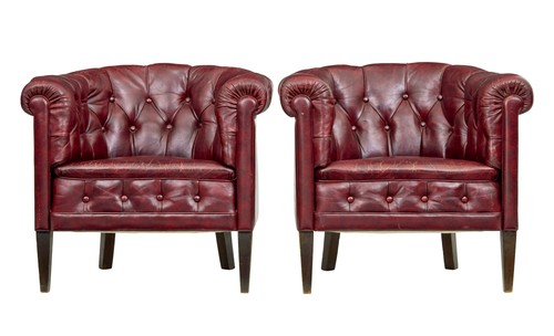 Pair mid 20th century red - pair, of