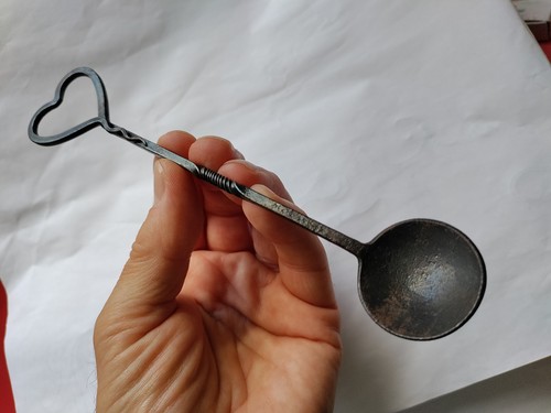Welsh love spoon hand - welsh, forged