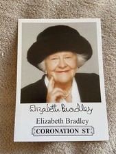 ELIZABETH BRADLEY (CORONATION STREET) PRESIGNED CAST CARD