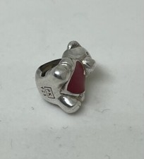 Sterling silver 925 Teddy with red heart charm bead PK 925 by Truth European
