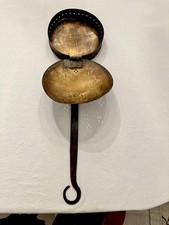 Rare Antique Brass Bed Warmer