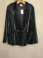 New Tu Grey Velvet Blazer