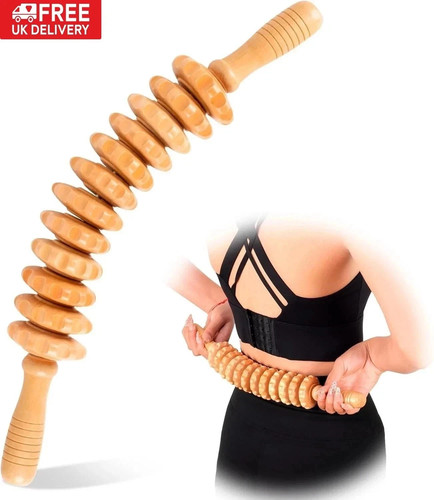 Wooden massage roller - wooden,