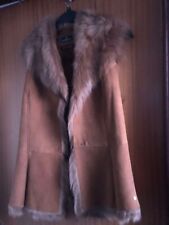 BNIB Fairfax and Favor Size 8 UK XS Elizabeth Tan Toscana Suede Sheepskin Gilet
