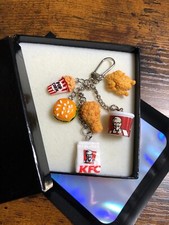 Fried Chicken Lover KFC Inspired American Fast Food Key Bag Charm Set Popcorn
