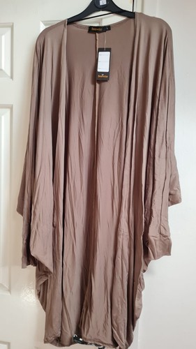 Long cardigan oversized - oversized, coffee