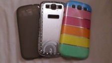 Y2K Collection/Bundle Samsung S3 Plastic Phone Cases -Rainbow Stripe Translucent