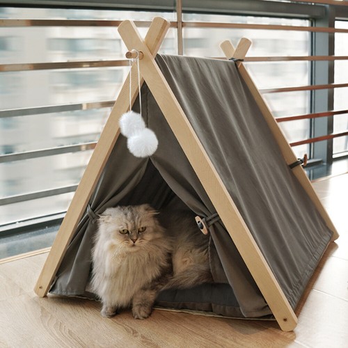 Folding pet teepee tent - folding,