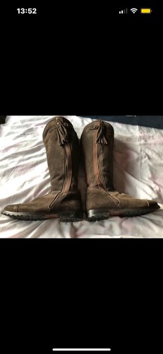 Ladies suede wide fit boots - ladies, x