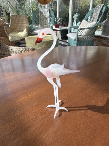 Venetian glass flamingo - glass,