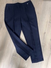 Honor Millburn at EWM Size 16 Navy Mix Straight Leg Trousers - Elasticated Waist