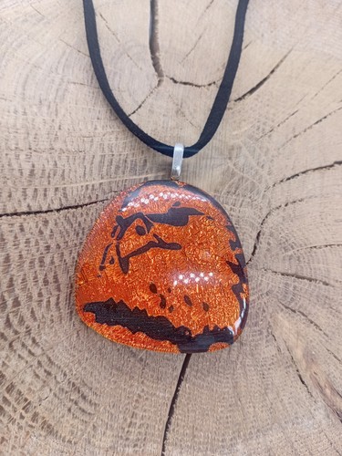 Dichroic glass handmade eagle - glass,