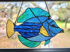 Stained Glass Blue Tang Fish