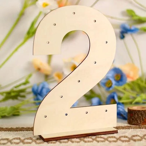 Number wooden donut - number,