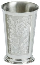 Thistle pewter beaker - beaker, scottish
