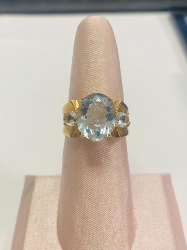 Aquamarine 14k gold - aquamarine,