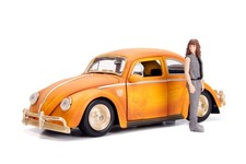 JADA 1/24 VOLKSWAGEN BEETLE TRANSFORMERS BUMBLEBEE WITH CHARLIE FIGURE 30114