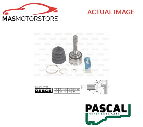 Driveshaft joint kit - cv, pascal