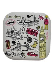 Square Coasters London Icon Souvenir Gift England British UK 9x9cm