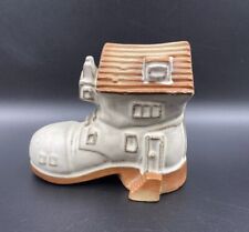 Vintage Pottery Boot House Small Money Box
