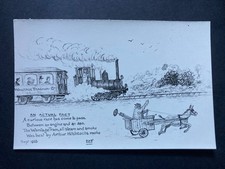 The Wantage Tram Oxfordshire Beaten by Ass & Cart Vintage Postcard P59