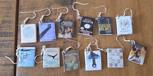 Individual mini book earrings - individual,