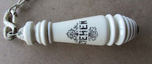 Antique porcelain pull - antique, toilet