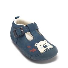 Boys Start-Rite Grizzly Dusty Blue T-bar Pre-Walkers Size 2.5F/EU 18 RRP: £33.00