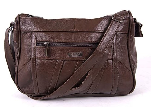 Women dual zipped handbag - zipped,