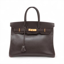 Hermès Birkin 35 Le Tournay Cushbell Brown Gold Metal Fittings □C: 1999