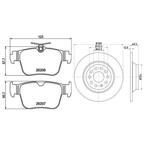 Mintex rear brake solid - rear,